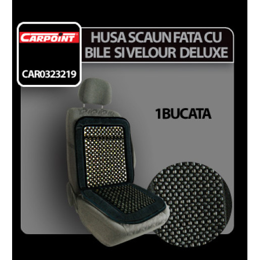 Husa scaun fata cu bile si velour 1buc Deluxe Carpoint