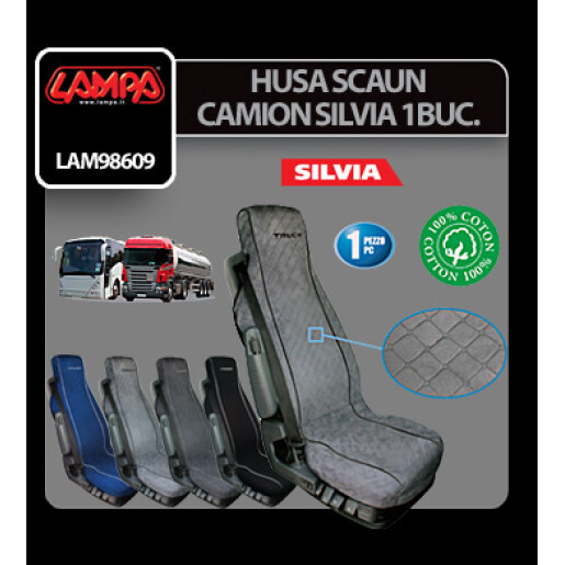 Husa scaun camion Silvia bumbac 1buc - Gri