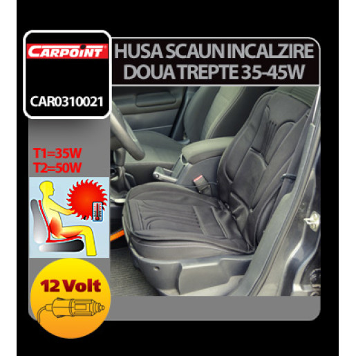 Husa scaun cu incalzire in doua trepte 12V 35-45W Carpoint