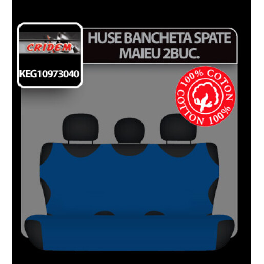 Huse bancheta spate maieu Koszulki 2buc - Albastru