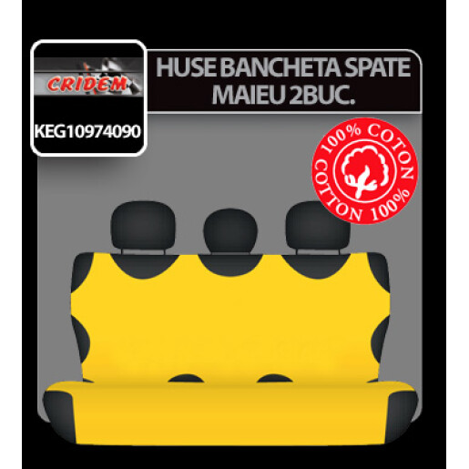 Huse bancheta spate maieu Koszulki 2buc - Galben