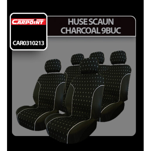 Huse scaun Charcoal 9buc - Negru