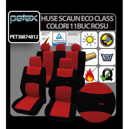 Huse scaun Eco Class Colori set 11buc - Rosu
