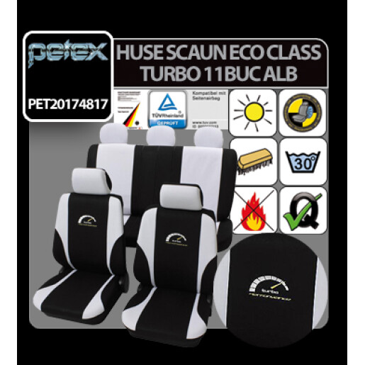 Huse scaun Eco Class Turbo set 11buc - Alb