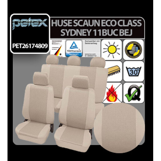 Huse scaun Eco Class Sydney set 11buc - Bej