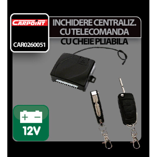 Inchidere centralizata cu telecomanda 12V - Cheie pliabila