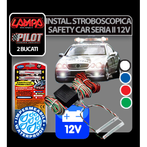 Instalatie stroboscopica Safety Car Seria II 12V - Verde