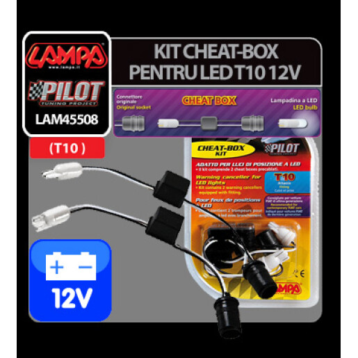 Kit anulare avertizare bec ars, LED - T10 - 12V ( Cheat-Box )