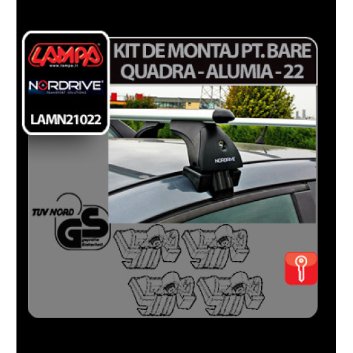 Kit de montaj pt. bare portbagaj Quadra sau Alumia - 22