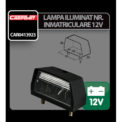 Lampa iluminat numar inmatriculare 12V Carpoint