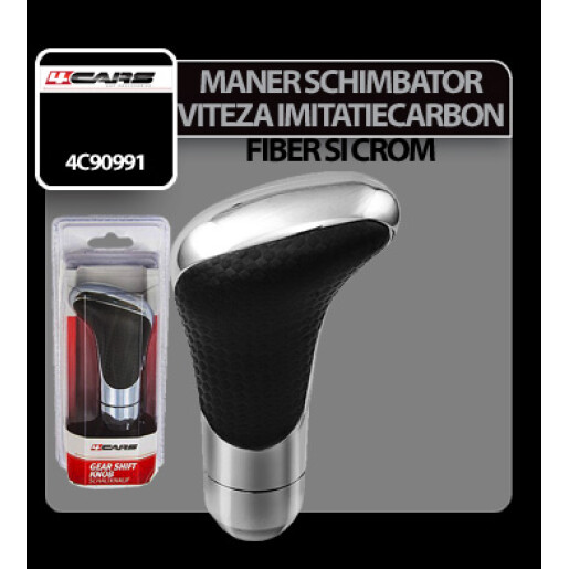Maner schimbator viteza imitatie fibre carbon si crom 4Cars