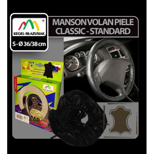 Manson volan piele Classic - Kegel - S - Ø 36-38cm - Negru