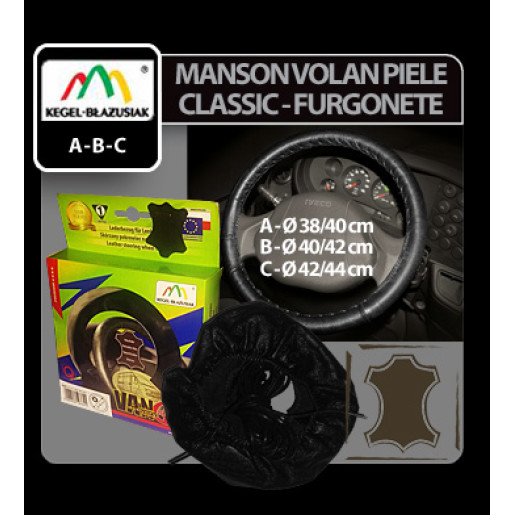 Manson volan piele furgoneta Classic - Kegel - A - Ø 38-40cm - Negru