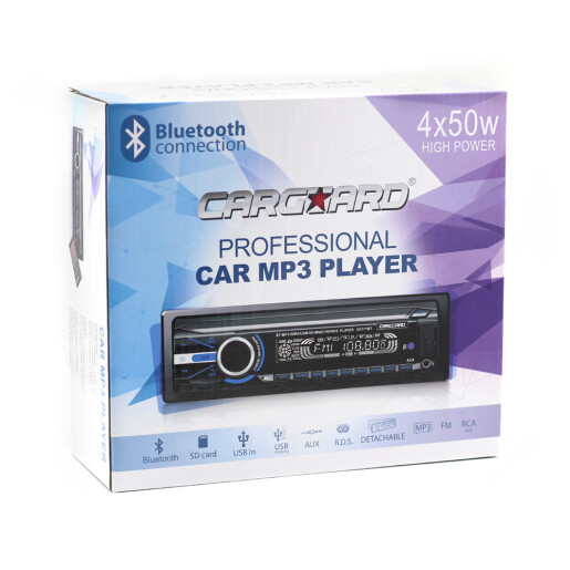 CARGUARD - MP3 player auto cu BLUETOOTH și față detașabilă 4 x 50W