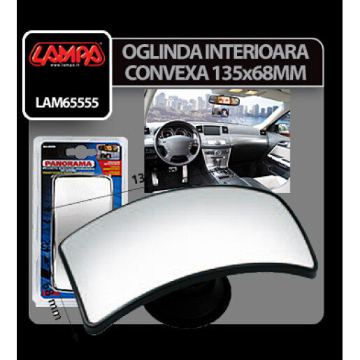 Oglinda interioara convexa Panorama 135x68mm