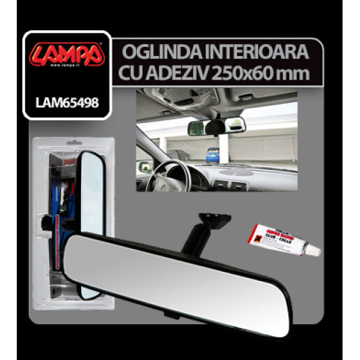 Oglinda interioara cu adeziv 250x60mm