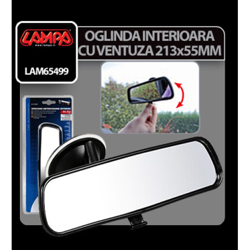 Oglinda interioara cu ventuza 213x55mm