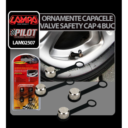 Ornamente capacele valve Safety Cap 4buc
