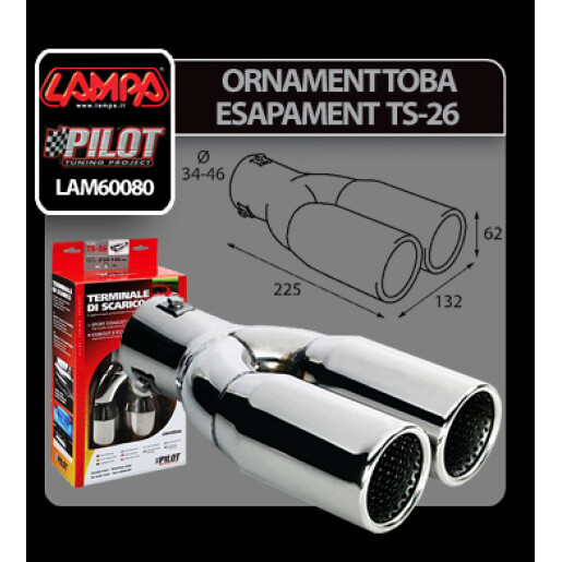 Ornament toba esapament dublu sport TS-26