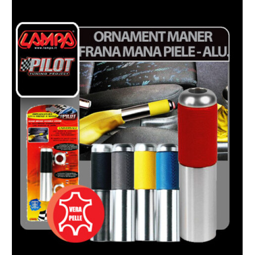 Ornament maner frana de mana piele - aluminiu - Albastru