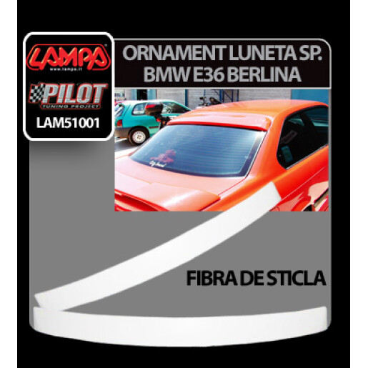 Ornament luneta spate din fibra de sticla BMW E36 Berlina