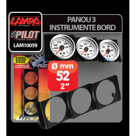 Panou 3 instrumente bord 52mm