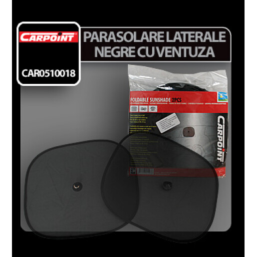 Parasolare laterale negre cu ventuza Carpoint