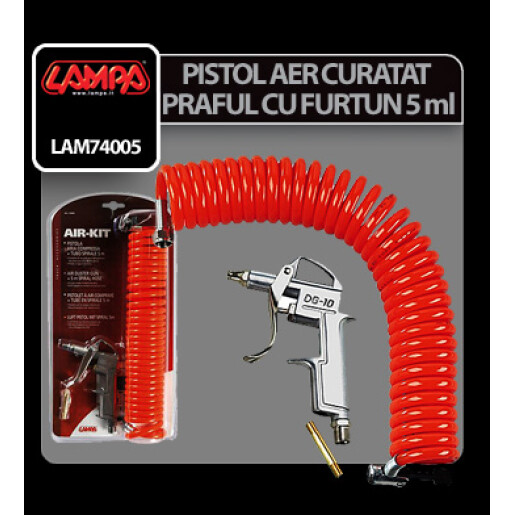 Pistol aer curatat praful cu furtun spiralat 5ml