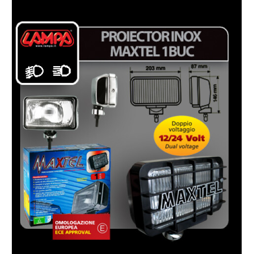 Proiector inox Maxtel dreptunghiular 1buc - Ceata