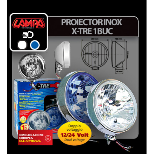 Proiector inox X-Tre 1buc - Albastru