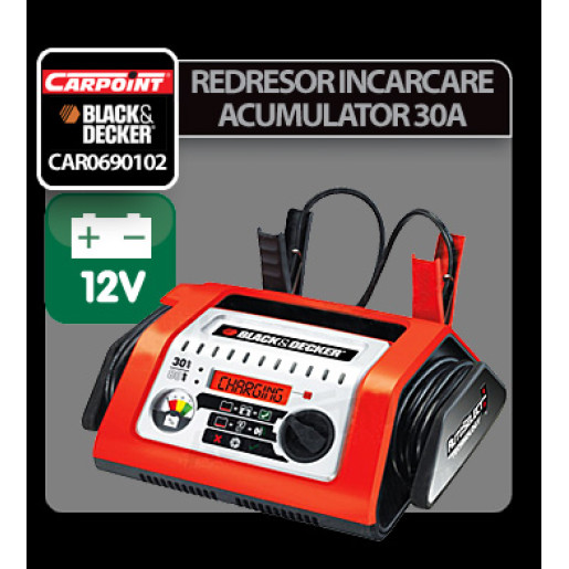 Redresor incarcare acumulator digital Black&Decker 30A - 12V