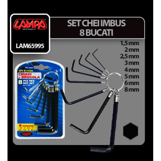 Set chei imbus 8buc Lampa