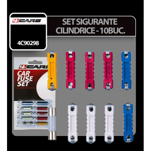 Set sigurante cilindrice 10buc - 4Cars