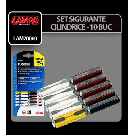 Set sigurante cilindrice 10buc - Lampa