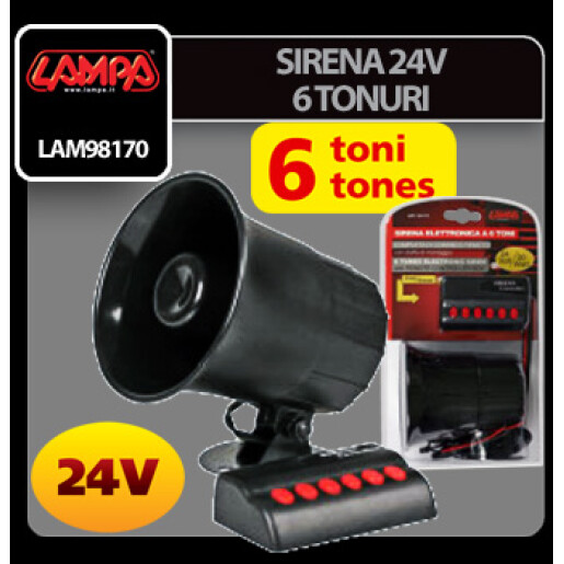 Sirena 24V cu 6 tonuri