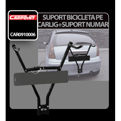 Suport bicicleta pe carlig cu suport numar Carpoint