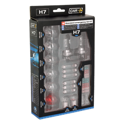 Kit becuri si sigurante 30buc, 12V - halogen 2xH7