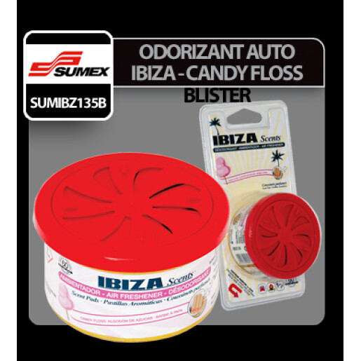 Odorizant auto Ibiza scents - Blister - Candy floss