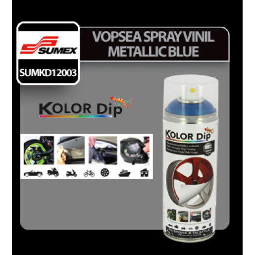 Vopsea spray cauciucata Kolor Dip 400ml - Metallic blue