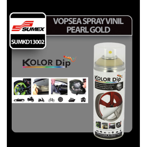 Vopsea spray cauciucata Kolor Dip 400ml - Pearl gold