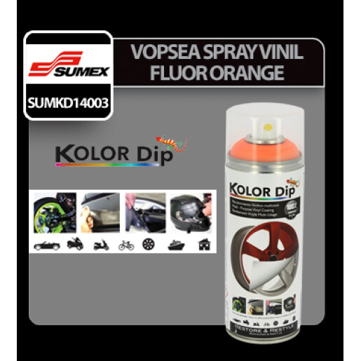 Vopsea spray cauciucata Kolor Dip 400ml - Fluor orange