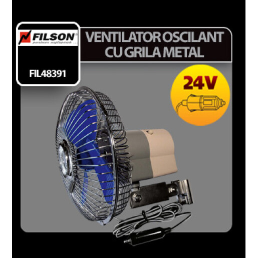 Ventilator oscilant cu grila metal Filson 24V