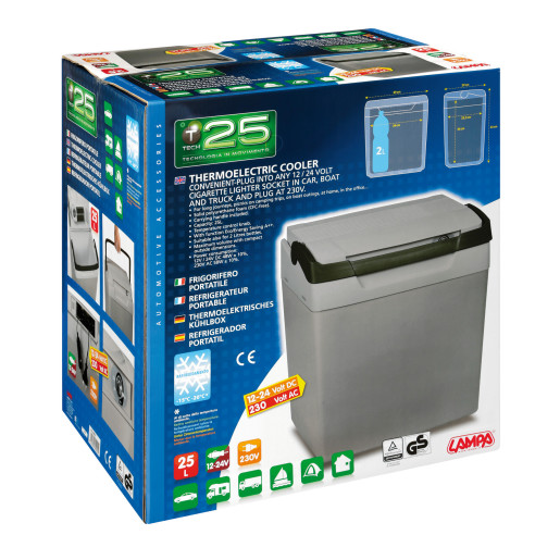 Lada frigorifica termoelectrica T-Tech 25Litri 12/24/230V - (-15-20°C*)