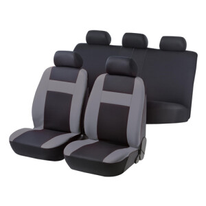 Huse scaun Car Comfort 12buc - Negru/Gri