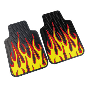 Covorase cauciuc universale Fire & Furious 2buc - Negru/Galben
