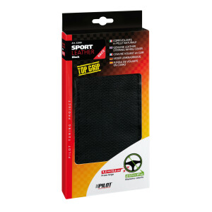 Husa volan piele Sport - Lampa - L - Ø 37-39cm - Negru