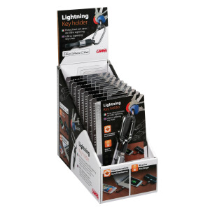 Breloc chei cu cablu 10cm - USB la Apple Lightning