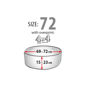 Husa roata rezerva externa 4x4 Off Road - Ø64x20cm - Marimea 72