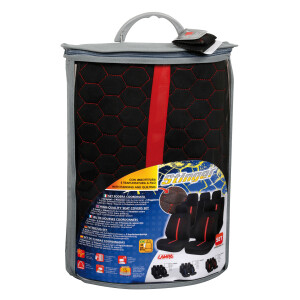 Huse scaun Stinger 9buc Negru/Rosu