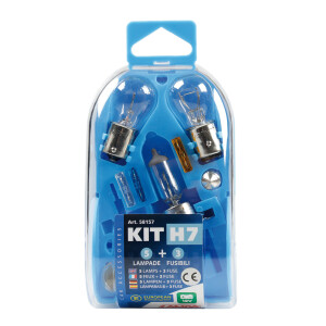 Kit becuri si sigurante 8buc, 12V - halogen H7